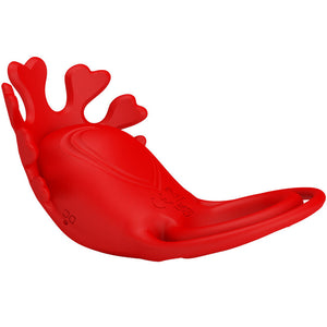 Pretty Love – Anneau vibrateur ruben 7 vibrations silicone rouge