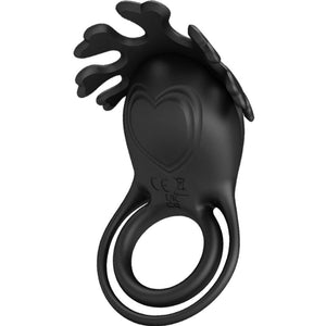 Pretty Love – Anneau vibrateur ruben 7 vibrations silicone noir