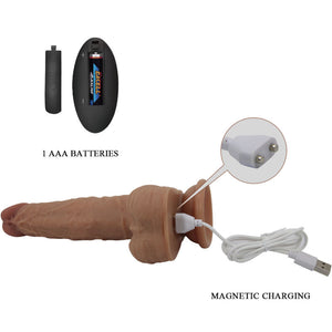Pretty Love – Gode en silicone jonathan 3 vibrations + 3 mesures dinsertion télécommande 21 cm