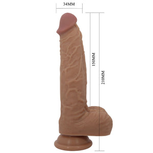 Pretty Love – Gode en silicone jonathan 3 vibrations + 3 mesures dinsertion télécommande 21 cm