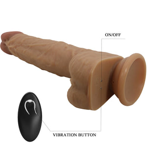 Pretty Love – Gode en silicone jonathan 3 vibrations + 3 mesures dinsertion télécommande 21 cm