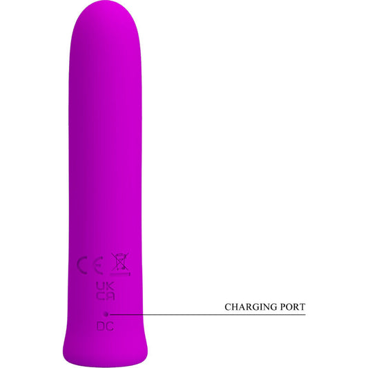 PRETTY LOVE - CURTIS MINI VIBRADOR SUPER POWER 12 VIBRACIONES SILICON VIOLETA