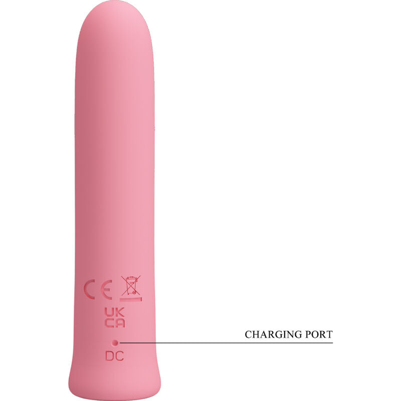 PRETTY LOVE - CURTIS MINI VIBRADOR SUPER POWER 12 VIBRACIONES SILICONE PINK
