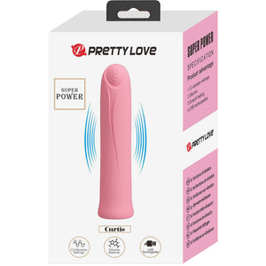 Pretty Love – Vibrateur curtis mini super power 12 vibrations en silicone rose