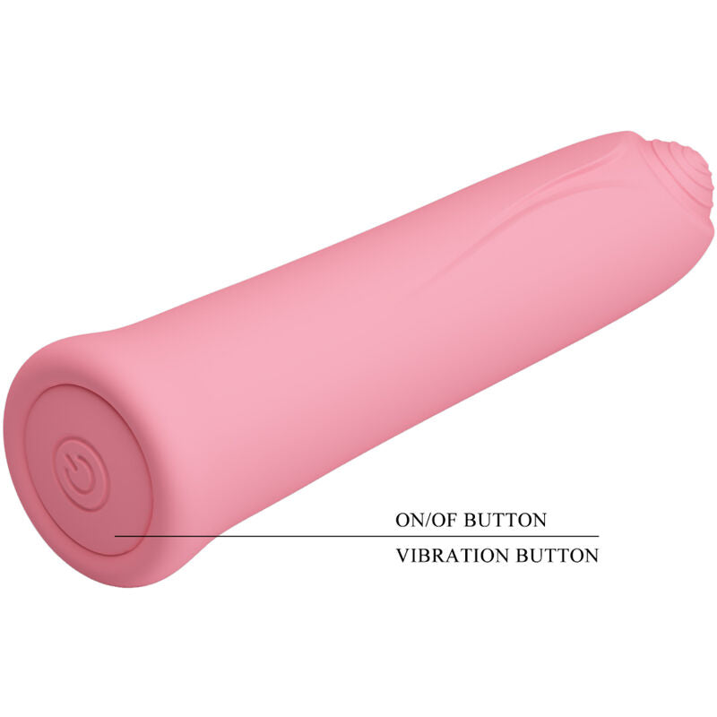 PRETTY LOVE - CURTIS MINI VIBRADOR SUPER POWER 12 VIBRACIONES SILICONE PINK