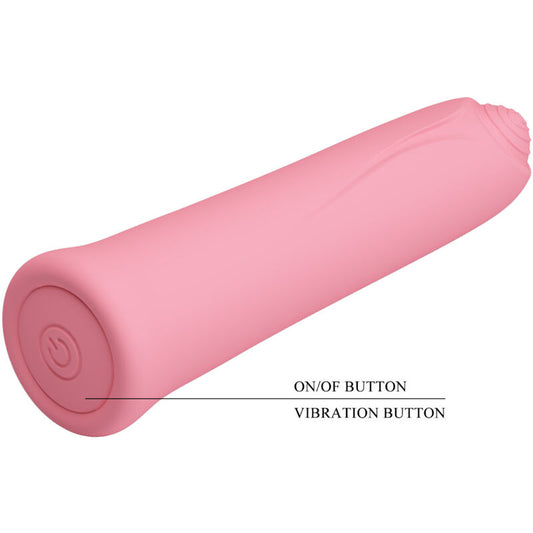 PRETTY LOVE - CURTIS MINI VIBRADOR SUPER POWER 12 VIBRACIONES SILICONE PINK