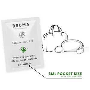 BRUMA - HUILE DE GRAINES DE SATIVA GEL GLISSANT RÉCHAUFFANT SAVEUR DE CANNABIS 6 ML