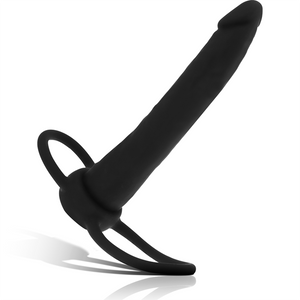 Mythology – Gode anal cobi onyx avec anneau de bite et testicule 13 cm en silicone