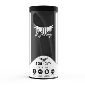 Mythology – Gode anal cobi onyx avec anneau de bite et testicule 13 cm en silicone