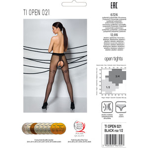 Passion – Tiopen 021 collant noir 3/4 20 den