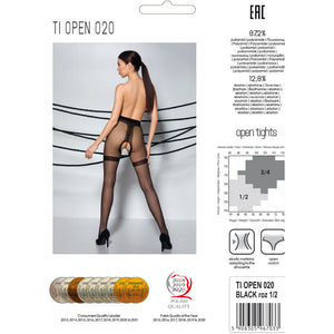Passion – Tiopen 020 collant noir 3/4 20 den