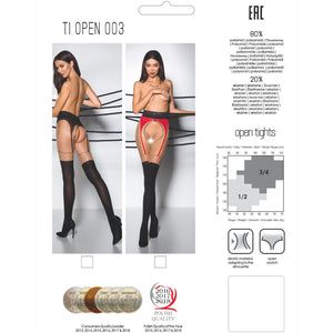 Passion – Tiopen 003 collant rouge 3/4 20/40 den