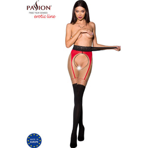 Passion – Tiopen 003 collant rouge 3/4 20/40 den