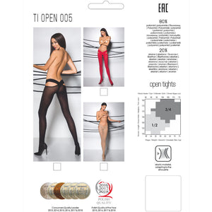 Passion – Tiopen 005 collant rouge 3/4 60 den
