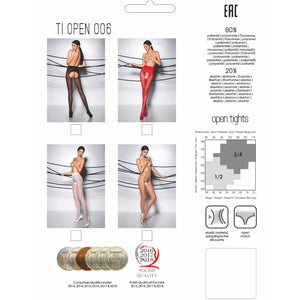 Passion – Tiopen 006 collant rouge 1/2 30 den