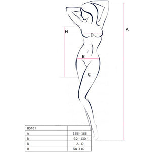 Passion – Bs101 bodystocking blanc taille unique