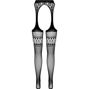 Passion – S026 bas blancs avec jarretière taille unique