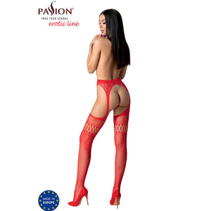 Passion – S026 bas blancs avec jarretière taille unique