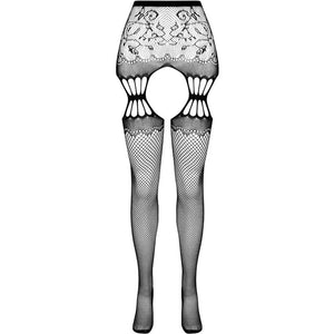 Passion – S027 bas blancs avec jarretière taille unique