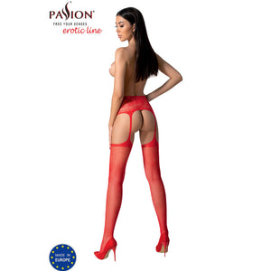 Passion – S028 bas blancs avec jarretière taille unique