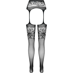 Passion – S029 bas blancs avec jarretière taille unique