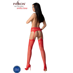 Passion – S029 bas blancs avec jarretière taille unique