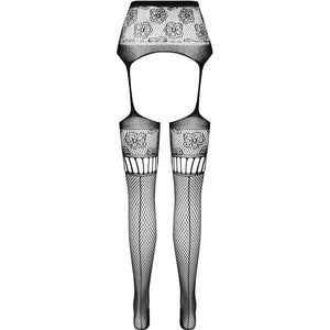 Passion – S030 bas blancs avec jarretière taille unique