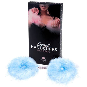 SecretPlay – Menottes de marabou lumière bleue