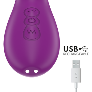 Intense – Apolo vibrateur multifonction rechargeable 7 vibrations avec langue oscillante violet