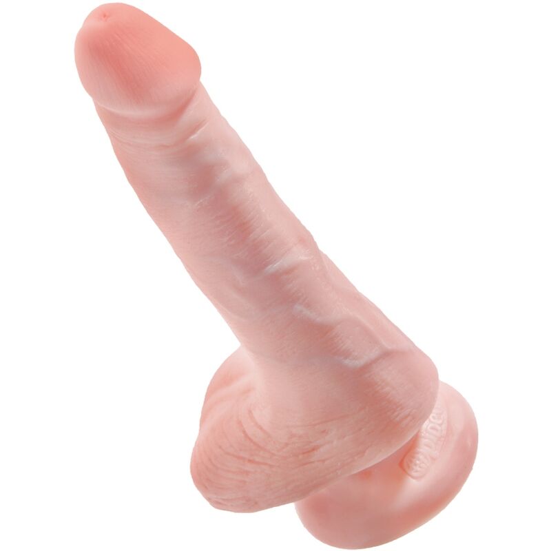 KING COCK - REALISTISCHE PENE MET TESTICULOS 13,5 CM NATUURLIJK