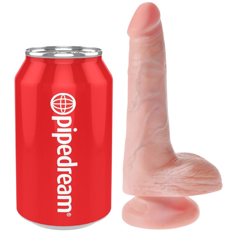 KING COCK - REALISTISCHE PENE MET TESTICULOS 13,5 CM NATUURLIJK