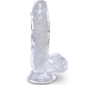 King Cock – Clear pénis réaliste avec boules 10.1 cm transparent