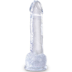 King Cock – Clear pénis réaliste avec boules 15.2 cm transparent