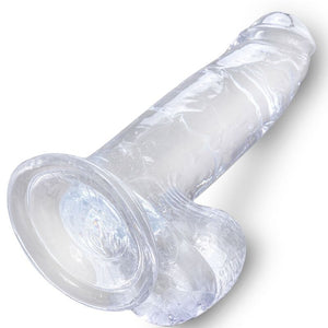 King Cock – Clear pénis réaliste avec boules 15.2 cm transparent