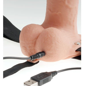 Fetish Fantasy Series – Harnais réglable pénis réaliste avec balles rechargeables et vibrateur 23 cm