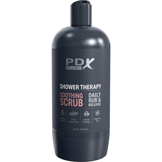 PDX PLUS - MASTURBADOR STROKER DISCRETE DE BOTE CHAMPU SOOTHING SCRUB CARAMELO