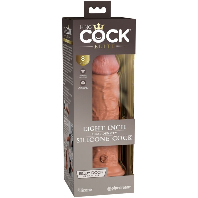 KING COCK - ELITE DILDO REALISTISCHE SILICONEN 20,3 CM CARAMELO