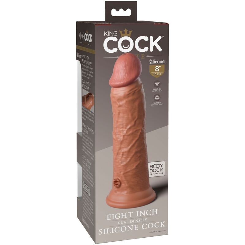 KING COCK - ELITE DILDO REALISTISCHE SILICONEN 20,3 CM CARAMELO
