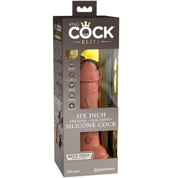 KCE 6 DD Vibrating Cock Tan
