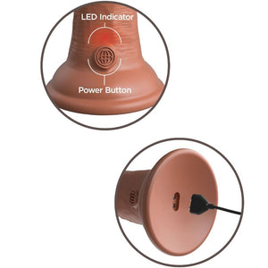 KCE 6 DD Vibrating Cock Tan
