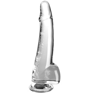 King Cock – Clear gode testicules 19 cm transparent