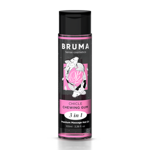BRUMA - HUILE DE MASSAGE PREMIUM EFFET CHALEUR SAVEUR GOMME 3 EN 1 - 100 ML