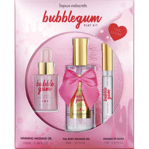 Bijoux – Indiscrets kit de jeu bubblegum avec huile, gel et brillant lèvres