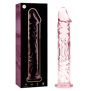 NEBULA SERIES BY IBIZA - MODÈLE 12 GODE EN VERRE BOROSILICATE ROSE 17 CM -O- 3.5 CM