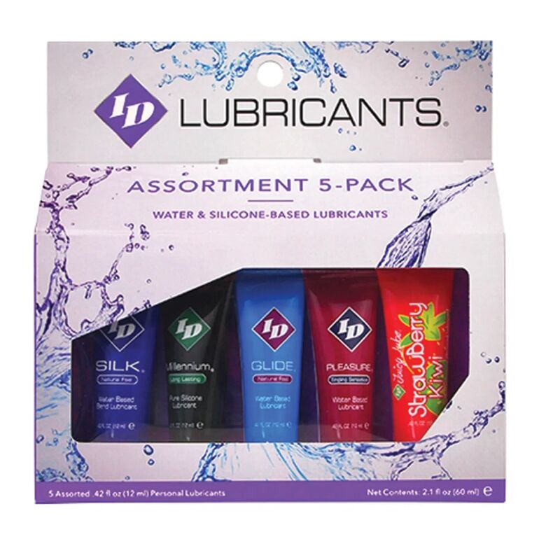 ID Juicy Lube – Assortiment de 5 tubes de lubrifiant 12 ml