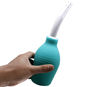 Mr Play – Douche en caoutchouc bleu poire anal
