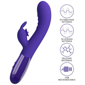 Pretty Love – Vibrateur cerberus youth lapin violet