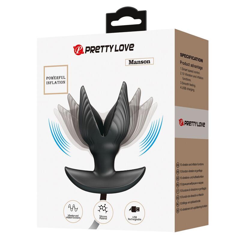 PRETTY LOVE - OPBLAASBARE EN OPLAADBARE ANAALPLUG