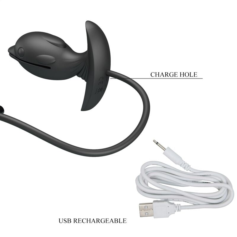 PRETTY LOVE - OPBLAASBARE &amp; OPLAADBARE DELFIN ANAAL PLUG