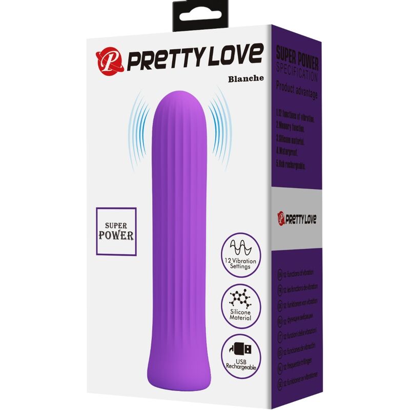 PRETTY LOVE - WHITE VIBRADOR ESTIMULADOR LILA